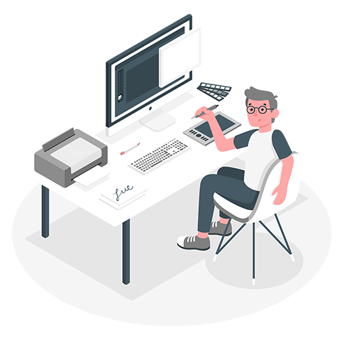 Diseñador haciendo Diseño y Desarrollo Web a Medida