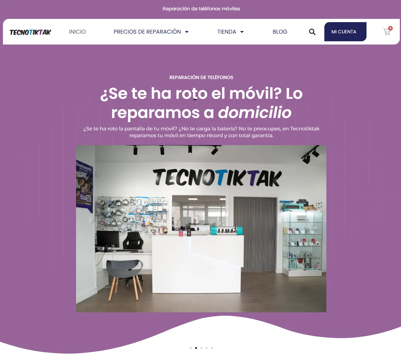 Tienda online TecnoTiktak desarrollada con WooCommerce